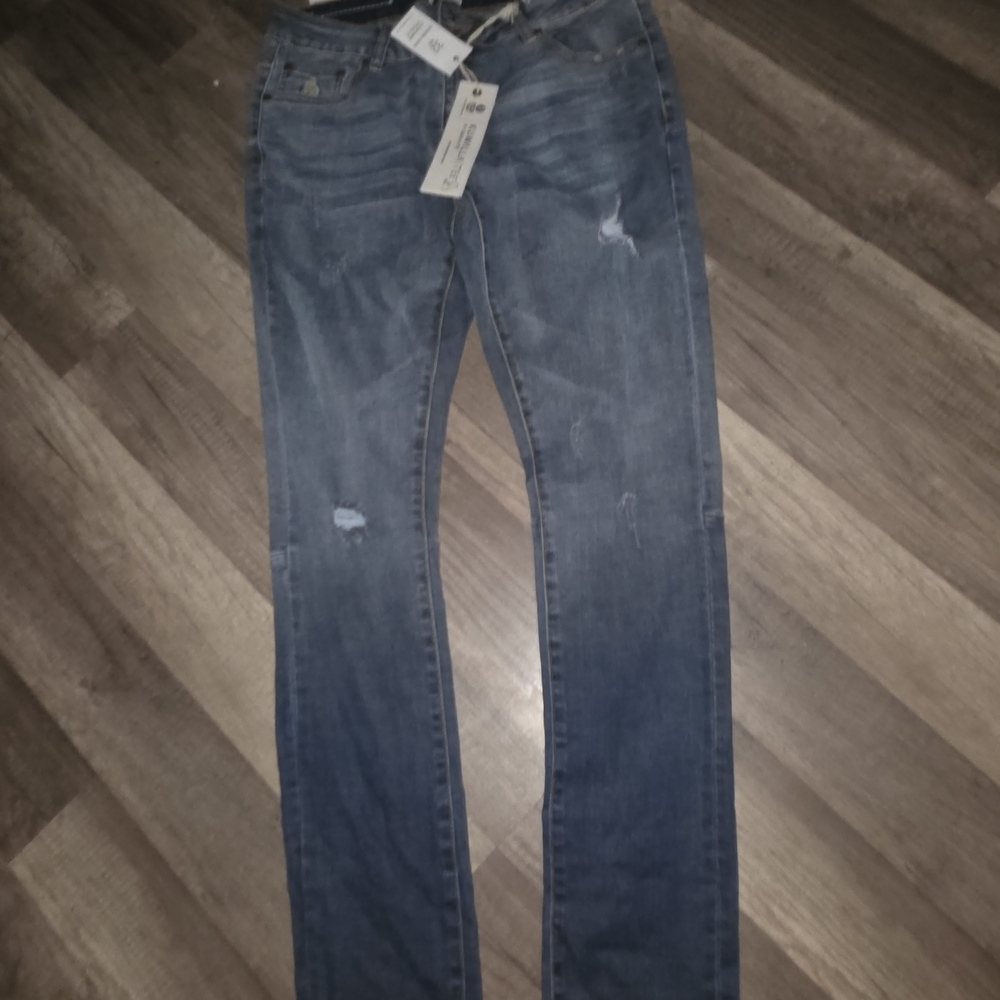 Trendy Blue Ripped Jeans